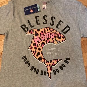 Simply southern mama shark tshirt